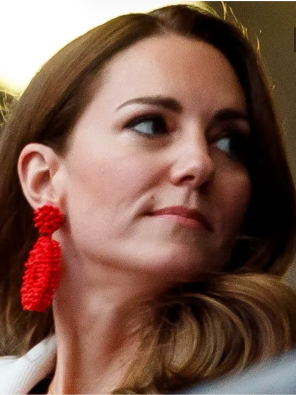 Red Beaded Tassel Drop Earrings - Women Jewelry - as seen on Kate Middleton